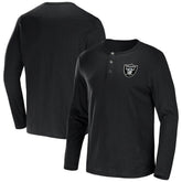 Las Vegas Raiders NFL x Darius Rucker Collection Slub Jersey Henley Long Sleeve T-Shirt | NFL Sale