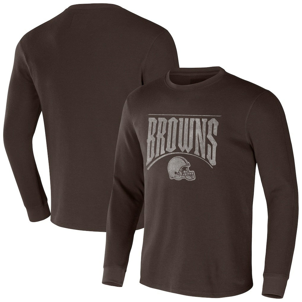 Cleveland Browns NFL x Darius Rucker Collection Long Sleeve Thermal T-Shirt | NFL New