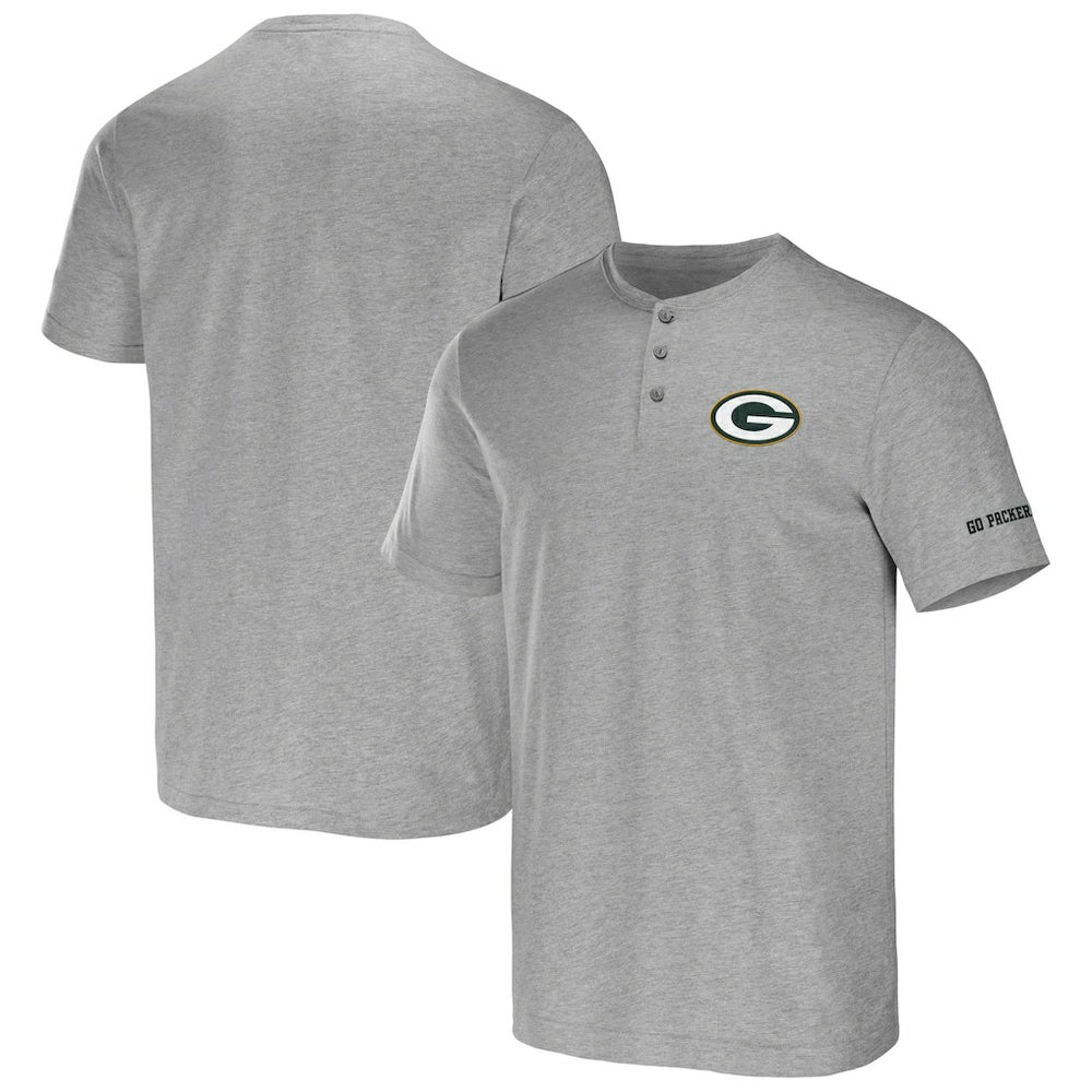 Green Bay Packers NFL x Darius Rucker Collection Henley T-Shirt | NFL Outlet