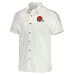 Cleveland Browns NFL x Darius Rucker Collection Woven Button-Up T-Shirt | NFL On sale