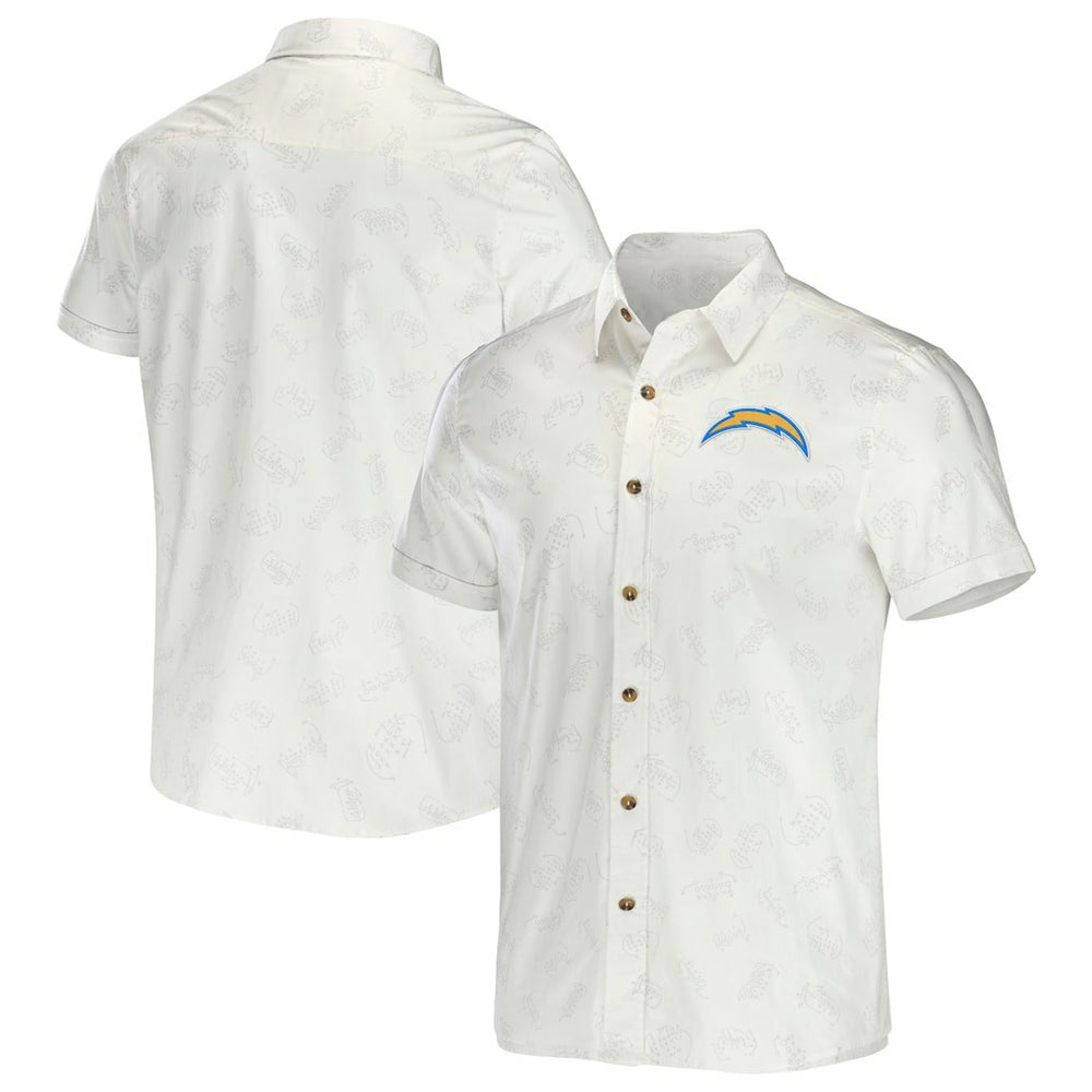 Los Angeles Chargers NFL x Darius Rucker Collection Woven Button-Up T-Shirt | NFL On sale