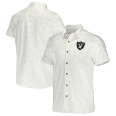 Las Vegas Raiders NFL x Darius Rucker Collection Woven Button-Up T-Shirt | NFL Hot