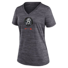 Baltimore Orioles Nike Women's City Connect Velocity Practice Performance V-Neck T-Shirt - MLB T-shirts