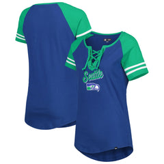 Seattle Seahawks Women's Legacy Lace-Up Raglan T-Shirt | NFL On sale