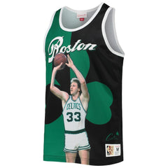 Kelly Green/Black Larry Bird Boston Celtics Sublimated Player Tank Top | NBA