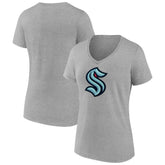 Seattle Kraken Fanatics Women's Primary Logo Team V-Neck T-Shirt - NHL T-shirts