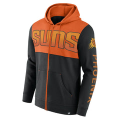 Black/Orange Phoenix Suns Skyhook Colorblock Full-Zip Hoodie | NBA