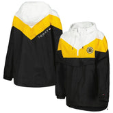 Boston Bruins Tommy Hilfiger Women's Staci Half-Zip Windbreaker Jacket - NHL Jackets
