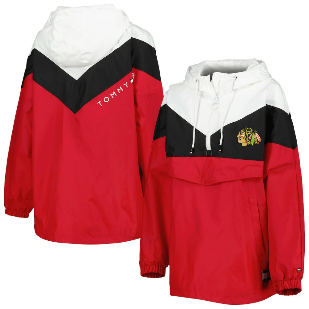 Chicago Blackhawks Tommy Hilfiger Women's Staci Half-Zip Windbreaker Jacket - NHL Jackets