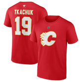 Matthew Tkachuk Calgary Flames Fanatics Authentic Stack Name & Number T-Shirt - NHL T-shirts