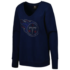Tennessee Titans Cuce Women's Deep V-Neck Pullover Sweatshirt | NFL New