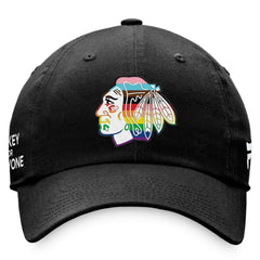 Chicago Blackhawks Fanatics Team Logo Pride Adjustable Hat - NHL Hats