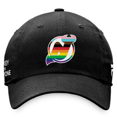 New Jersey Devils Fanatics Team Logo Pride Adjustable Hat - NHL Jerseys