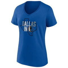 Blue Dallas Mavericks Women's Hometown Collection All In V-Neck T-Shirt sale | NBA