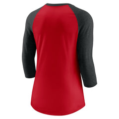 Cincinnati Reds Nike Women's Next Up Tri-Blend Raglan 3/4-Sleeve T-Shirt - MLB T-shirts