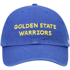 Royal Golden State Warriors '47 Clean Up Wordmark Adjustable Hat sale | NBA