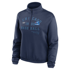 Chicago White Sox Nike Women's Rewind Splice Half-Zip Semi-Cropped Bubble Hem Sweatshirt - MLB Sweatshirts