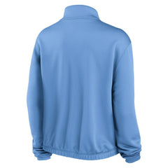 Minnesota Twins Nike Women's Rewind Splice Half-Zip Semi-Cropped Bubble Hem Sweatshirt - MLB Sweatshirts