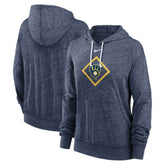 Milwaukee Brewers Nike Women's Diamond Icon Gym Vintage Lightweight Hooded Top - MLB Tops
