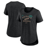 Arizona Diamondbacks Nike Women's Rewind Arch Mix Tri-Blend T-Shirt - MLB T-shirts