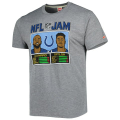 Indianapolis Colts Jonathan Taylor & Shaquille Leonard Homage Unisex NFL Jam Tri-Blend T-Shirt | NFL Discount