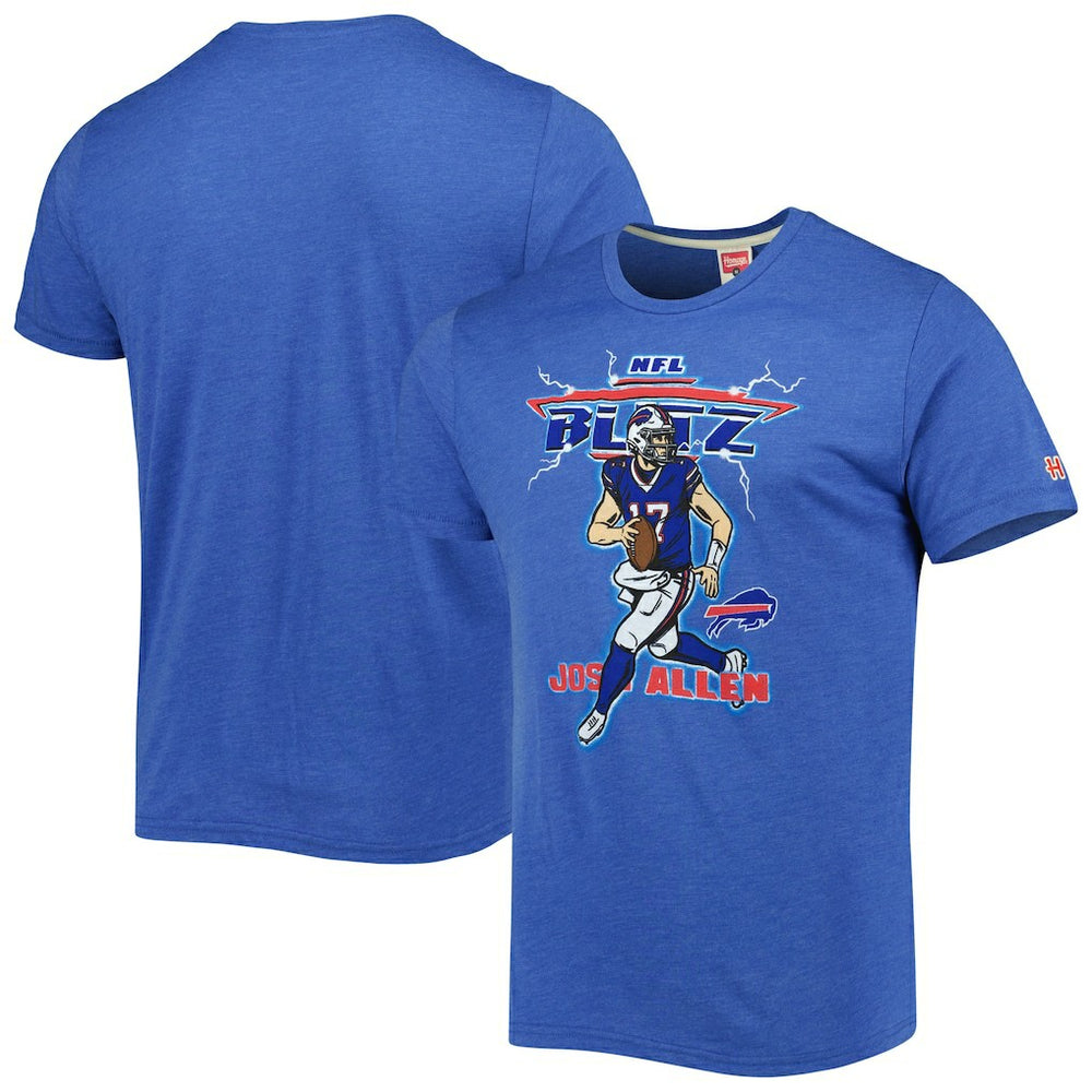 Buffalo Bills Josh Allen Homage Unisex NFL Blitz Player Tri-Blend T-Shirt | NFL Hot
