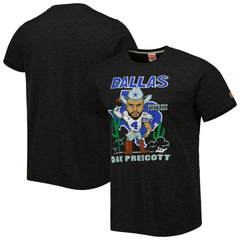 Dallas Cowboys Dak Prescott Homage Unisex Caricature Player Tri-Blend T-Shirt | NFL US