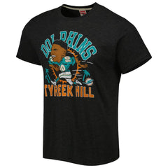 Miami Dolphins Tyreek Hill Homage Unisex Caricature Player Tri-Blend T-Shirt | NFL Sale