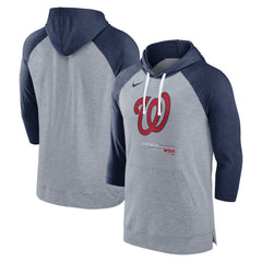 Washington Nationals Nike Baseball Raglan 3/4-Sleeve Pullover Hoodie - MLB Hoodies