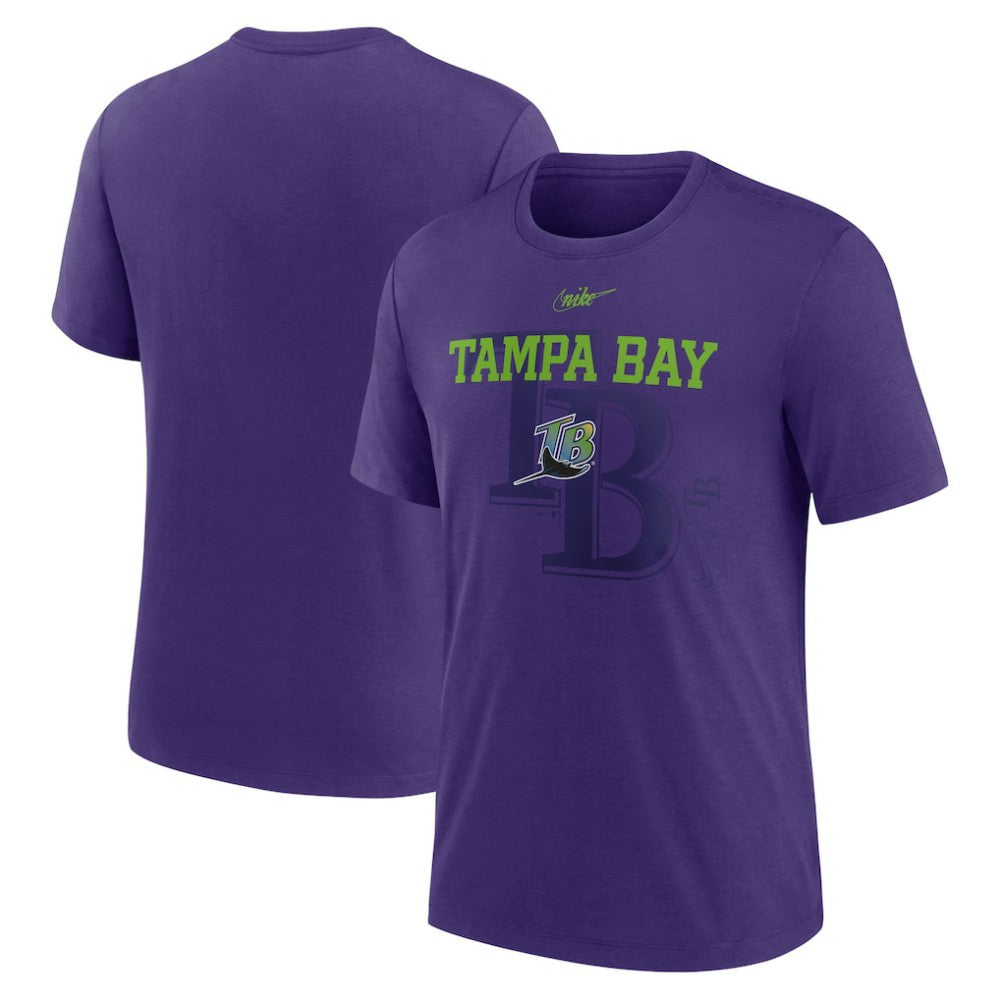 Tampa Bay Rays Nike Rewind Retro Tri-Blend T-Shirt - MLB T-shirts