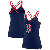 Boston Red Sox Fanatics Women's Barrel It Up Cross Back V-Neck Tank Top - MLB Tanks