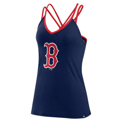 Boston Red Sox Fanatics Women's Barrel It Up Cross Back V-Neck Tank Top - MLB Tanks