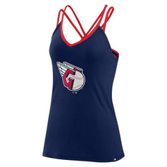 Cleveland Guardians Fanatics Women's Barrel It Up Cross Back V-Neck Tank Top - MLB Tanks