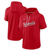 Washington Nationals Nike Springer Short Sleeve Team Pullover Hoodie - MLB Hoodies