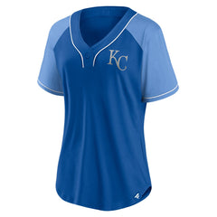 Kansas City Royals Fanatics Women's Ultimate Style Raglan V-Neck T-Shirt - MLB T-shirts