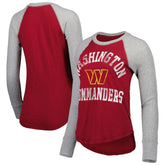 Washington Commanders Touch Women's Waffle Raglan Lightweight Long Sleeve T-Shirt | NFL Near me