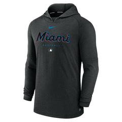 Miami Marlins Nike Authentic Collection Lightweight Dri-FIT Hooded Pullover - MLB Pullover