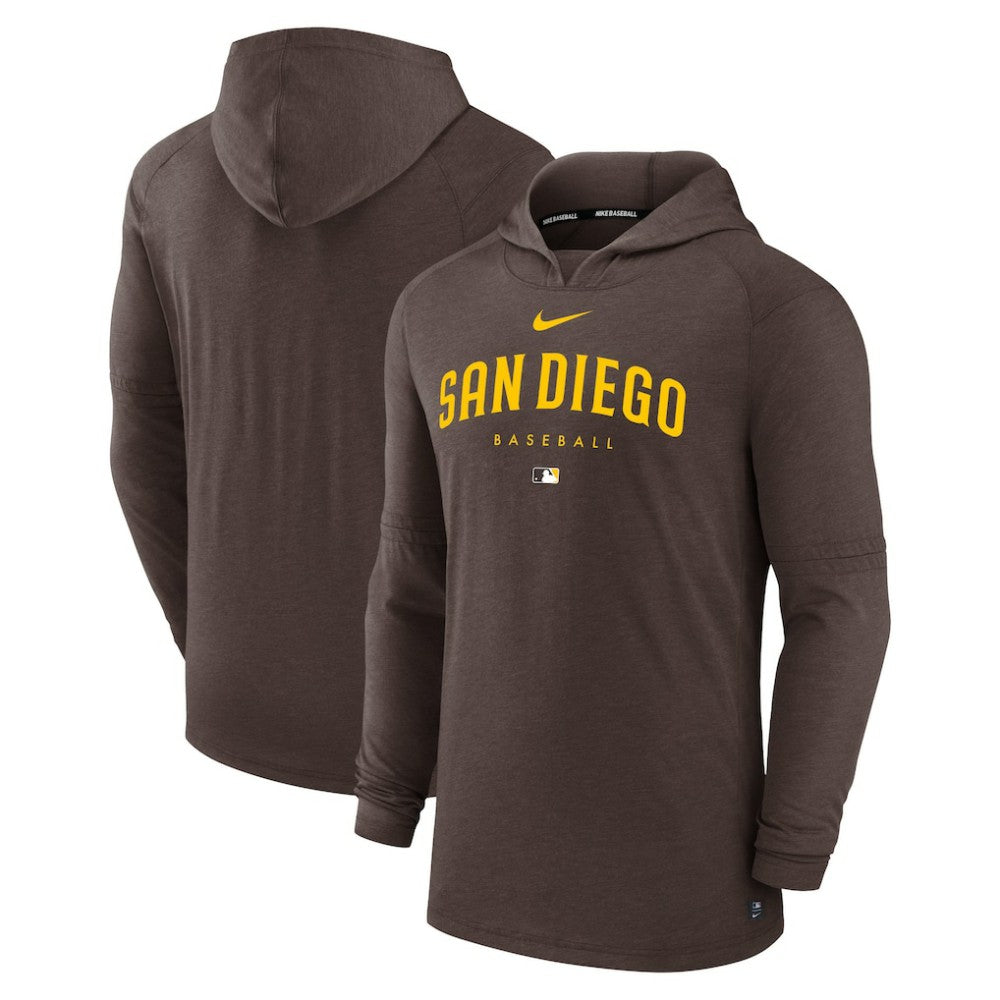 San Diego Padres Nike Authentic Collection Lightweight Dri-FIT Hooded Pullover - MLB Pullover