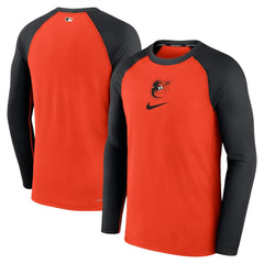 Baltimore Orioles Nike Authentic Collection Game Raglan Performance Long Sleeve T-Shirt - MLB T-shirts