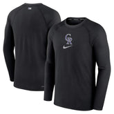 Colorado Rockies Nike Authentic Collection Game Raglan Performance Long Sleeve T-Shirt - MLB T-shirts