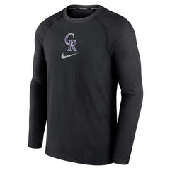 Colorado Rockies Nike Authentic Collection Game Raglan Performance Long Sleeve T-Shirt - MLB T-shirts