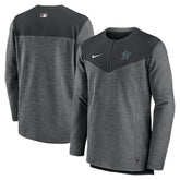Miami Marlins Nike Authentic Collection Game Time Performance Half-Zip Top - MLB Tops