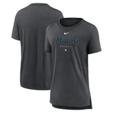 Miami Marlins Nike Women's Authentic Collection Early Work Tri-Blend T-Shirt - MLB T-shirts