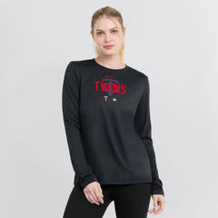 Minnesota Twins Nike Women's Authentic Collection Legend Performance Long Sleeve T-Shirt - - MLB T-shirts