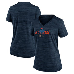 Houston Astros Nike Women's Authentic Collection Velocity Practice Performance V-Neck T-Shirt - MLB T-shirts