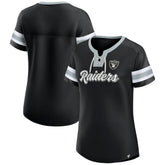 Las Vegas Raiders Women's Plus Size Original State Lace-Up T-Shirt | NFL Sale