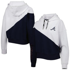 Atlanta Braves DKNY Sport Women's Bobbi Colorblock Pullover Hoodie - MLB Hoodies