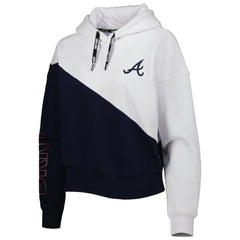 Atlanta Braves DKNY Sport Women's Bobbi Colorblock Pullover Hoodie - MLB Hoodies