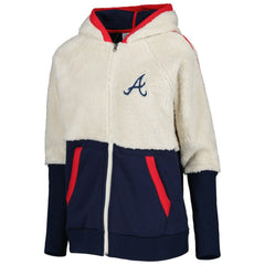 Atlanta Braves G-III 4Her by Carl Banks Women's Shuffle It Raglan Full-Zip Hoodie - MLB Hoodies
