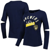Milwaukee Brewers Touch Women's Formation Long Sleeve T-Shirt - MLB T-shirts